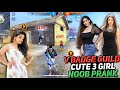 V badge guild 3 cute girl noob prank on world chat  garena free fire