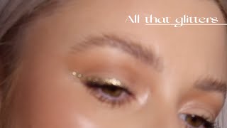 gold glitter liner | makeup tutorial | lolaliner
