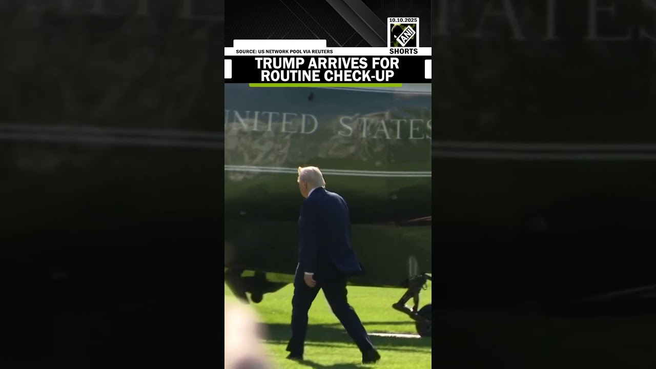 President Trump arrives at Walter Reed National Military Medical Center for routine health check-up