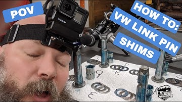 VW Split Bus Dropped Spindle Link Pin Shim Setup How To