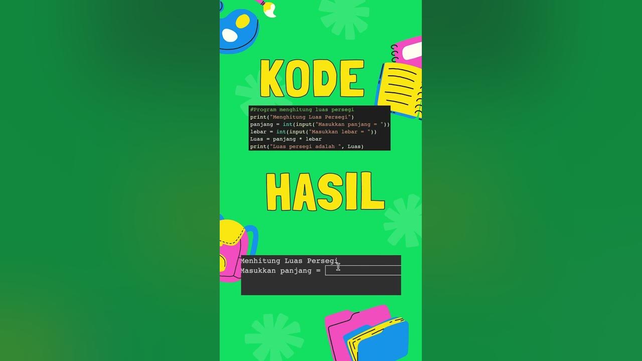 Menghitung Luas Persegi dengan python - YouTube