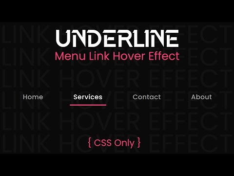 Draw Underline Link Hover Effect | CSS Menu Hover Effect