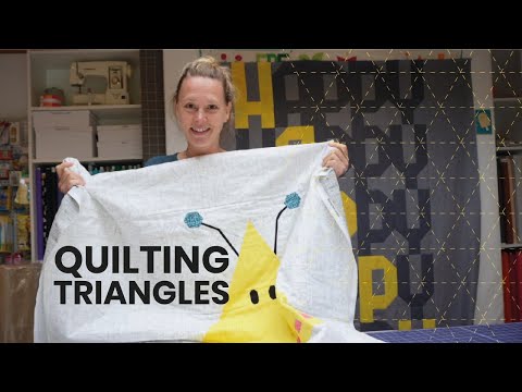 Quilting triangles with a walking foot