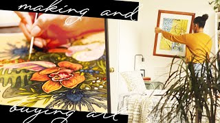 🏡 Making and Buying LOADS of Art for our Home! 🎨 DIY Décor · STUDIO VLOG 🌼🌸