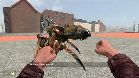 gmod fist fighting a antlion guard (in london)