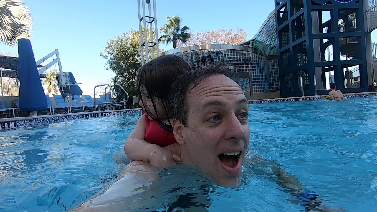 Ellie Pool Ellie and Daddy pool Bay Lake 020320 - YouTube
