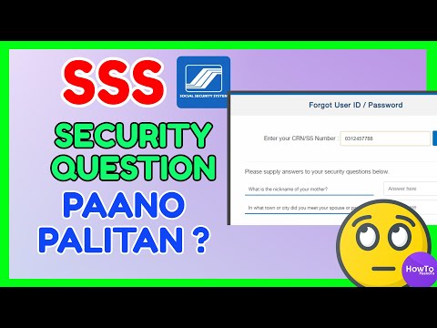 SSS Security Question Update: How to Change Security Question My.SSS Online