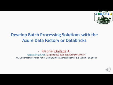 Develop Batch Processing Solutions with the Azure Data Factory or Databricks