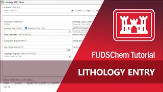Lithology Entry Tutorial - FUDSChem