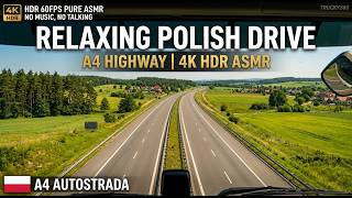 1 HOUR Relaxing Truck Drive in Poland 🇵🇱 | A4 Highway | 4K HDR ASMR