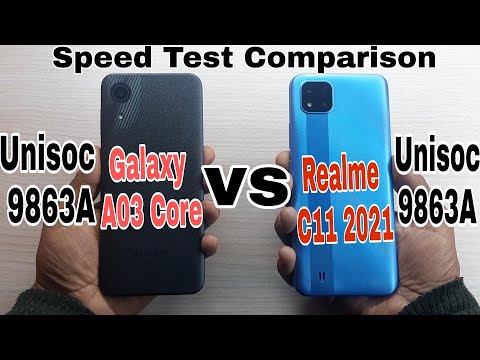Samsung Galaxy A03 core vs Realme C11 (2021) Speed Test Comparison?