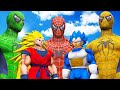 GOKU and VEGETA vs TEAM SPIDER-MAN - Epic Superheroes Battle