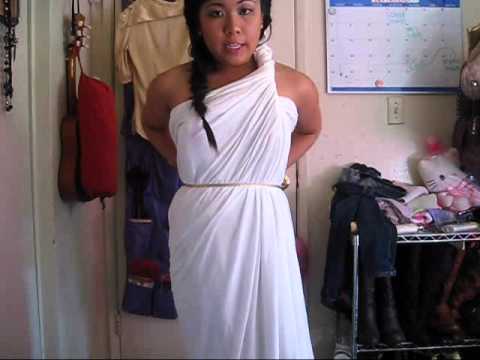 2 MINUTES GREEK GODDESS COSTUME (NO SEWING) - YouTube