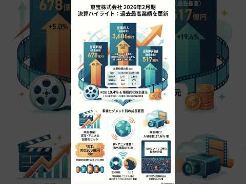 「決算を読む！」東宝株式会社（9602）2026年2月期本決算 #shorts