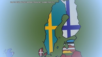 Sweden - Small Scale World Flag Map Tutorials in Minecraft (Part 24)