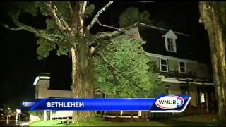 Mother and daughter trapped when power lines fall on car