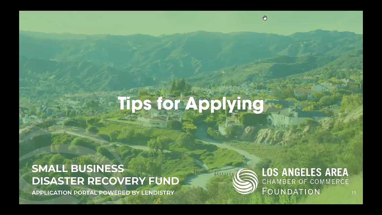 (Korean) Small Business Disaster Recovery Fund - Application support