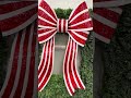 Raz 21" Red and White Stripe Metal Bow Christmas Decoration 4650831
