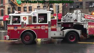 'IT'S TILLER TIME' COMPILATION OF 'FDNY TILLERS ONLY' RESPONDING ON STREETS OF NEW YORK CITY.  04