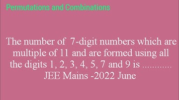 The number of 7digit numbers which are multiple of 11 and are formed using