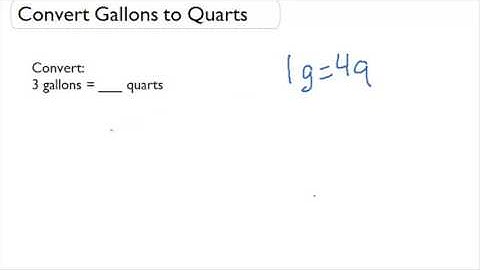 Convert Gallons to Quarts
