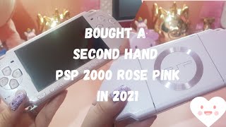 psp 2000 rose pink |bought a second hand in 2021|