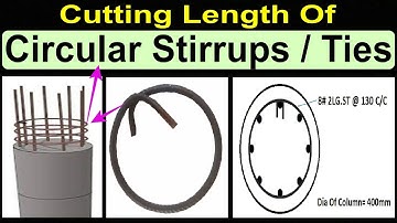 How To Calculate Cutting length of Circular Stirrups | #CuttingLengthOfCircularStirrups #viral