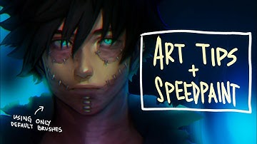 [MediBang Paint Pro] Beginner Art Tips + Speedpaint | Blending Tutorial & Using Default Brushes Only