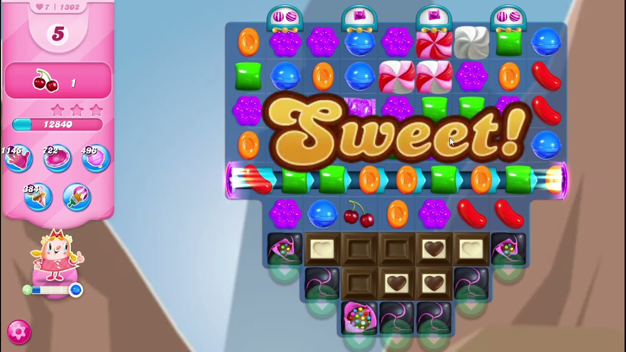 Candy Crush Saga Level 1302 16 moves YouTube