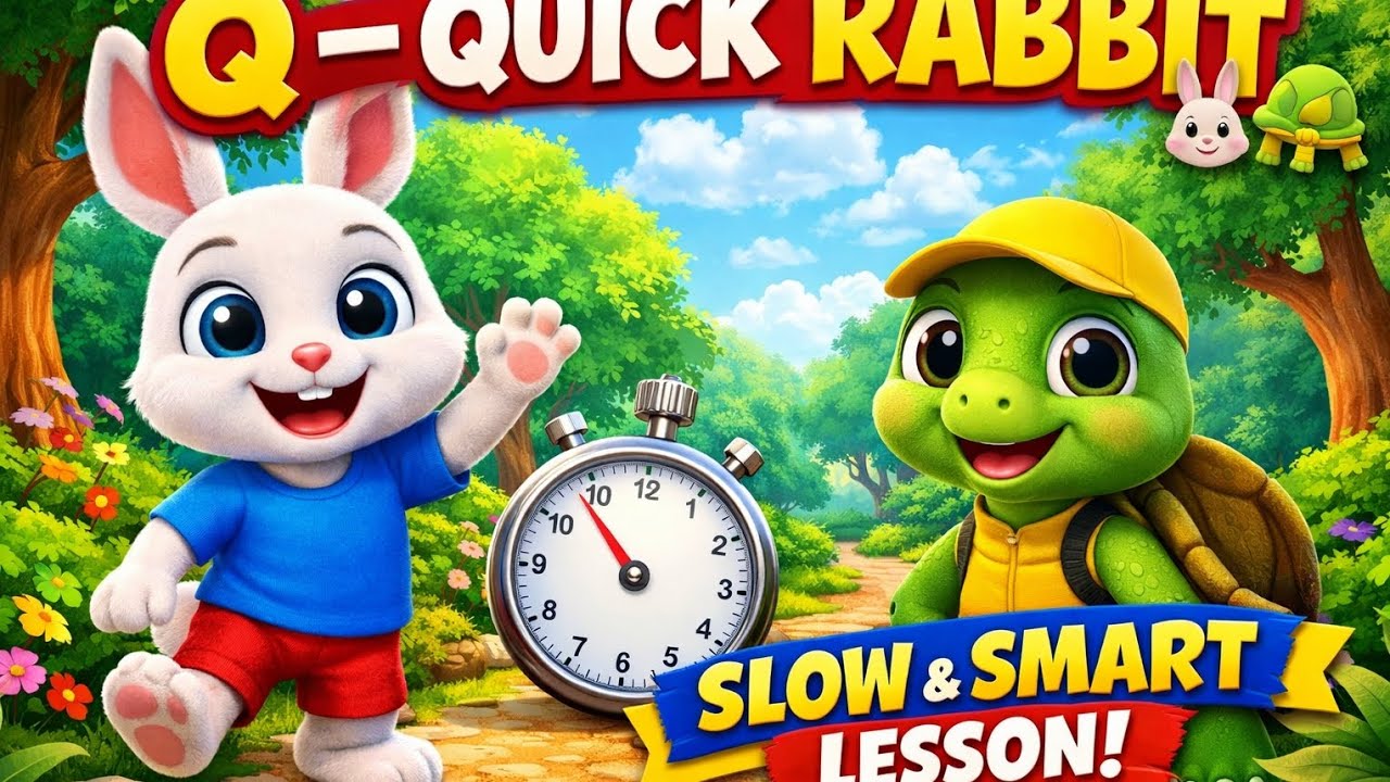 Kid Fast Rabbit Q – Quick Rabbit 🐰🐢 | Kids Moral Story | Slow and Smart Lesson - YouTube