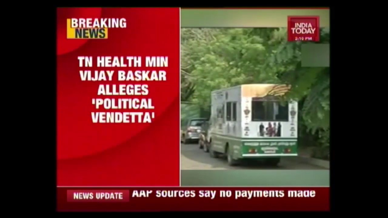 TN Health Minister, Vijaya Baskar Alleges 'Political Vendetta' Over Income Tax Raids