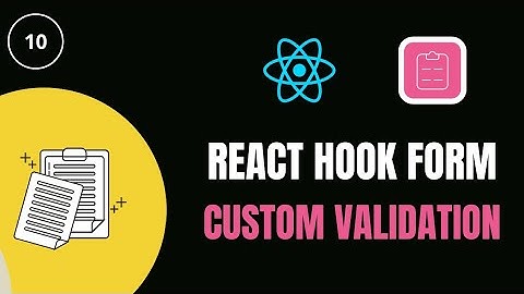 #10 REACT HOOK FORM 📝 - CUSTOM VALIDATION🚀 | #codewithaswin #yt #reactjs #forms #reacthookform