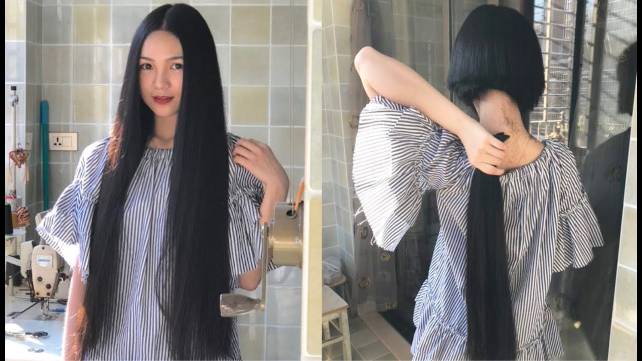 Long To Short Chinese Beauties haircut H20 中国ファッションモデルのバッサリ断髪