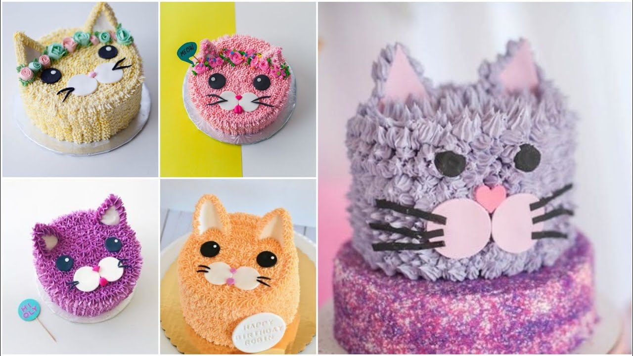 Cute cat cake design ideas|| Cat face cake decoration ideas -Crazy ...