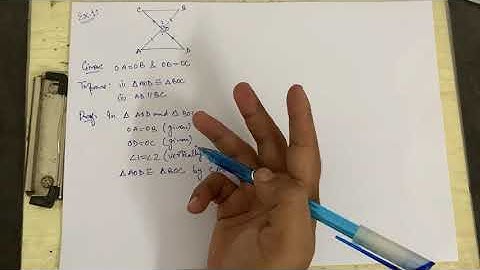 Example 1|Triangles| in fig 7.8 OA=OB and OD=OC show that triangle AOD CONGRUENT  triangle BOC AD=BC