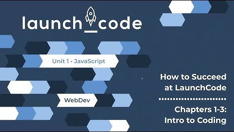 Unit 1 (JS) Lecture — Chapters 1-3 (Intro to Coding)