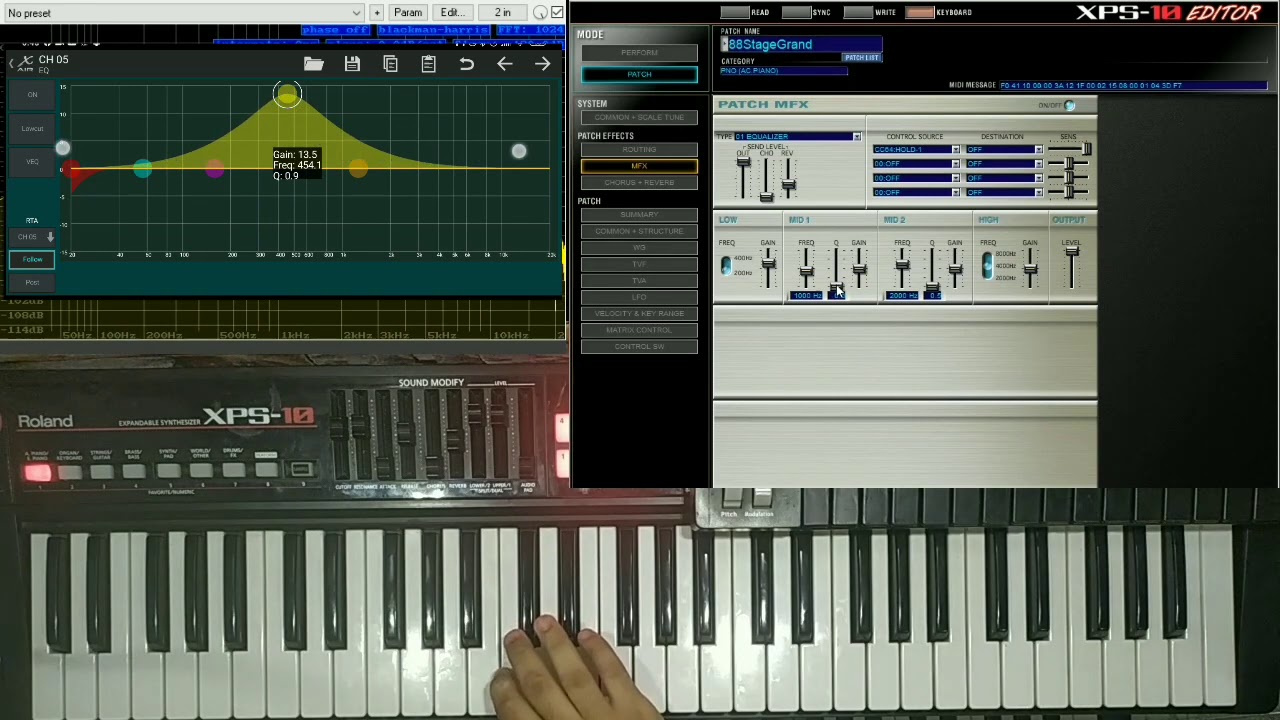 Roland XPS10 Editor - Equalização, melhorando o som no PA