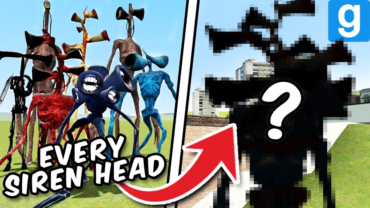 Every Siren Head Combined Garry S Mod Mighty Morphing Siren Heads Youtube - multi head npc roblox