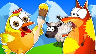 ВЕСЕЛІ КУРЧАТА – Дитячі Пісні Мультфільми Українською – Лис та Курочка Руханка
