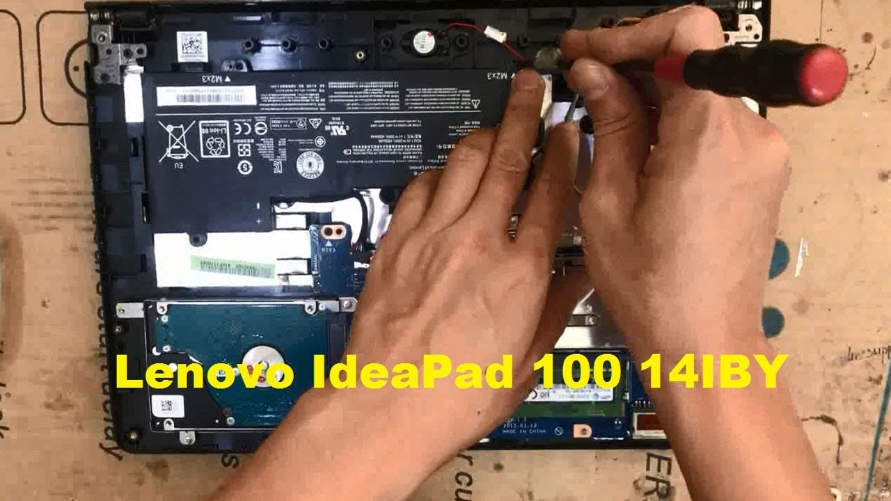 eye Tragic answer Lenovo IdeaPad 100- 14IBY Disassembly and fan cleaning - Laptop repair -  YouTube