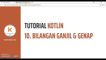 Tutorial Kotlin 10  Bilangan Ganjil dan Genap