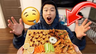 My Girlfriend Made Me A Thanksgiving Feast !! | Zach & Tee Mukbang