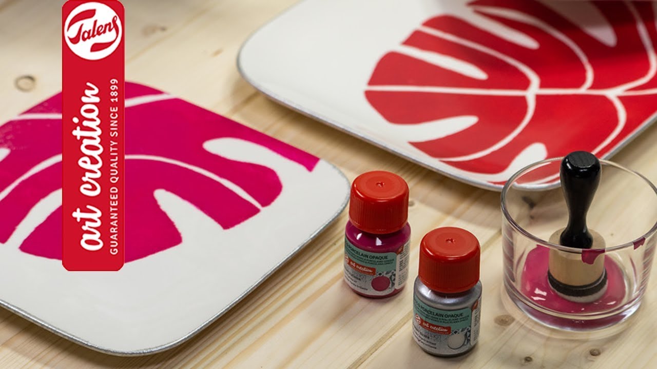 Design your own plate How to use Glass & Porcelain Opaque paint YouTube