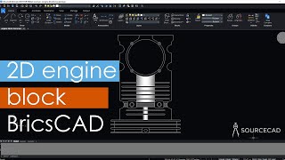 Making front view of engine block in BricsCAD