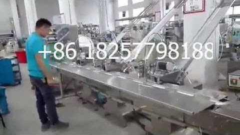 plastic spoon fork knife cutlery automatic packing machine with napkin flow pack