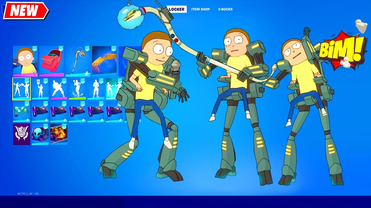 Mecha MORTY Skin Fortnite Early showcase!.. Include Get Schwifty Emote