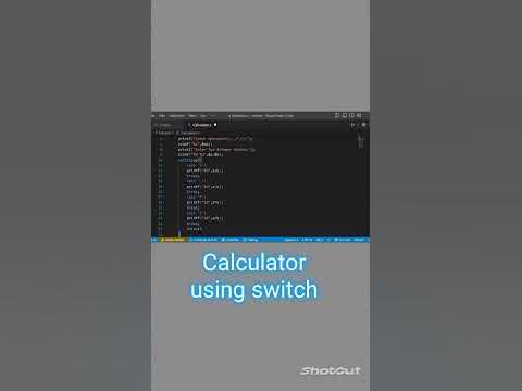 How to make a Calculator using switch case in C🥶||#coding#clanguage ...