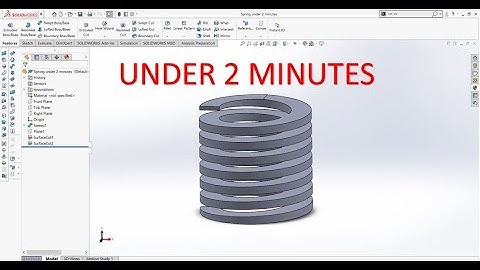 How to produce Spring under 2 minutes using Solidworks l Solidworks Tutorial