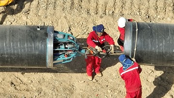 Xionggu Pipeline automatic welding machine used for the external pipeline project.