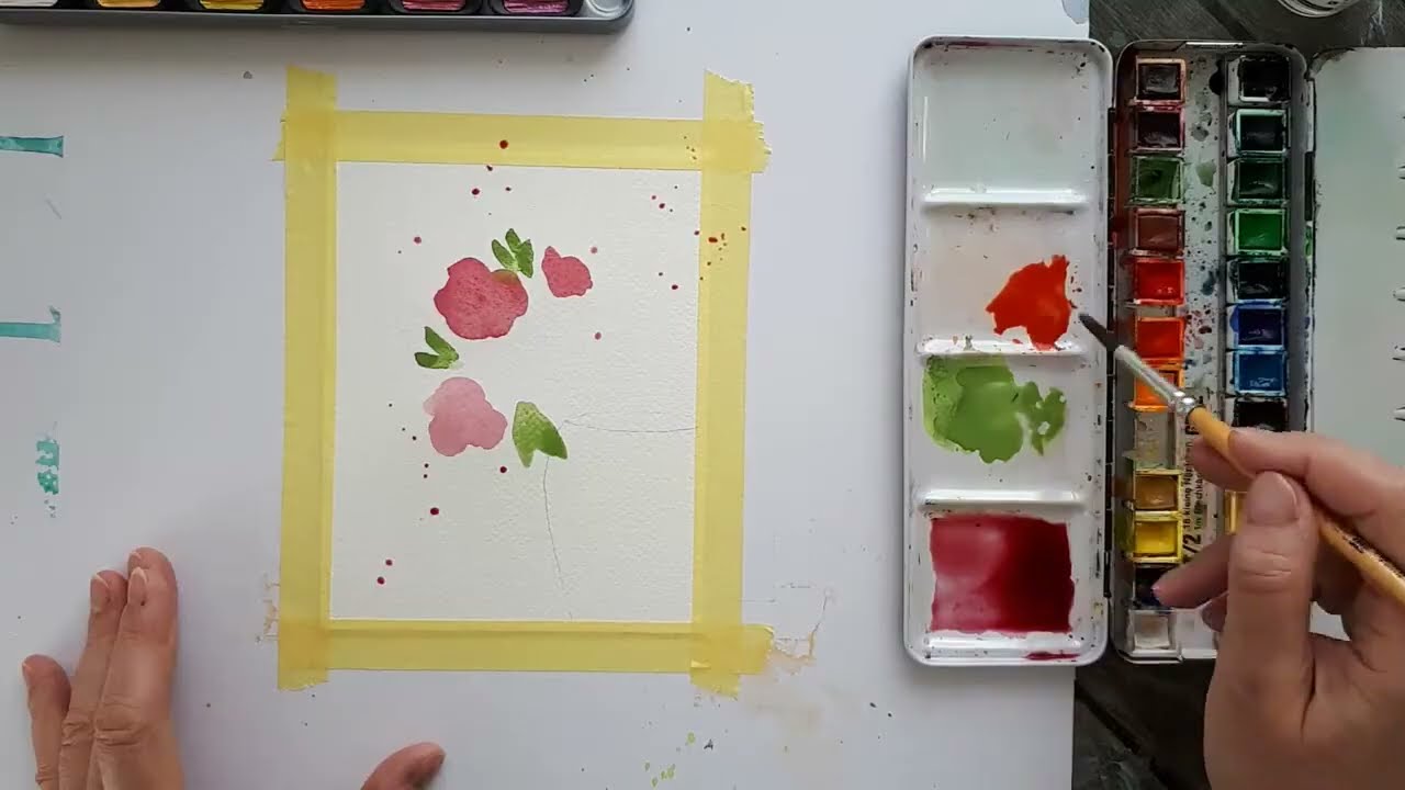 #Valentinstag #Blumenstrauß #Aquarell Doodle malen mit Anne Pross - #Flowers #WatercolorDoodle #art